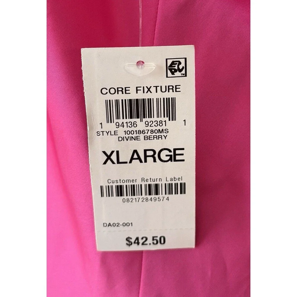 Y2K Barbiecore Satin Lace Trim Slip Chemise Nightgown Hot Pink XL NWT